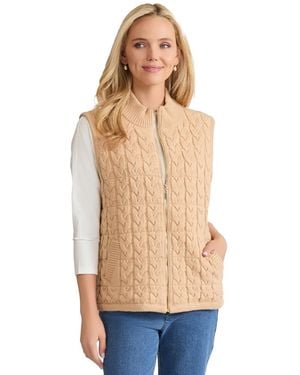 Jones New York Petite Puffer Sleeveless Vest - Blue