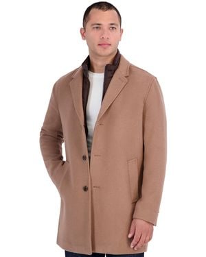 Michael Kors Regular-fit Wool-blend Twill Car Coat - Brown