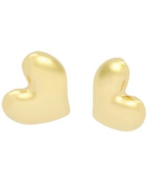 Robert Lee Morris Heart Clip-on Earrings - Metallic