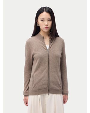Gobi Cashmere Cashmere Full-zip Cardigan - Brown