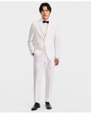Kenneth Cole Slim-fit Satin 2-piece Tuxedo - White