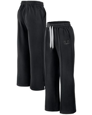 Fanatics Miami Hurricanes Prime Supersoft Fleece Flaired Sweatpants - Black