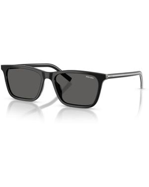 Prada Rectangle Classic Sunglasses Pr D19s - Black