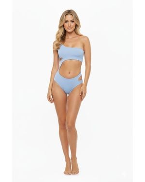 Jendue Ocean Cutout Swimwear - Blue