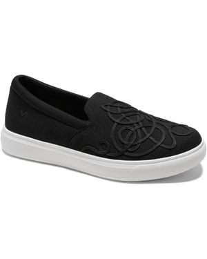 VIVAIA V-tune Round Toe Classic Slip-on Sneakers - Black