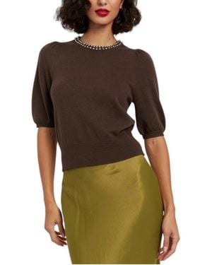 Chinti & Parker Wool-cashmere Jewel-neck Knitted Tee - Green