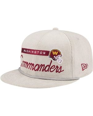 KTZ Washington Commanders Cord Rope Corduroy 9fifty Snapback Hat - Pink
