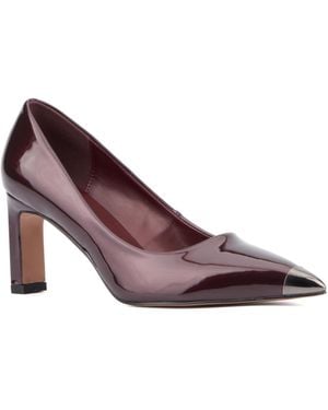 TORGEIS Ivonne Pointed Toe Pump Heel - Purple