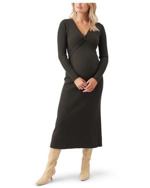Ripe Maternity Remi Knit Nursing Dress - Black
