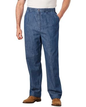 Kingsize Big & Tall Knockarounds Full-elastic Waist Pants - Blue