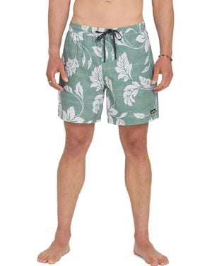 Quiksilver Mix Pack Floral Swim Trunks - Green