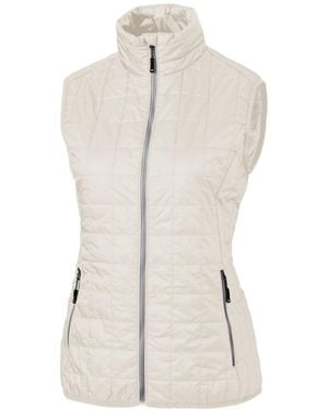 Cutter & Buck Rainier Primaloft Eco Insulated Full Zip Puffer Vest - White