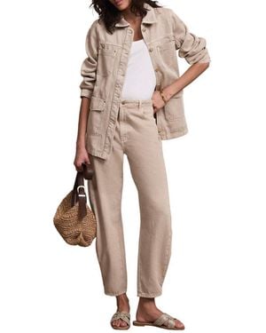 Mint Velvet Balloon Popper High-rise Jeans - Natural