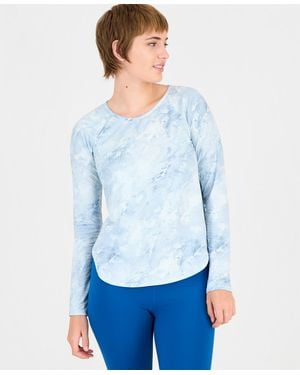 ID Ideology Long-sleeve Crewneck Relaxed-fit T-shirt - Blue