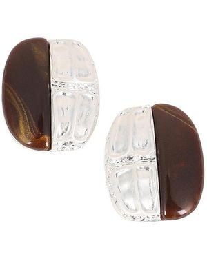 SOH The Nefertiti Statement Earrings - Brown