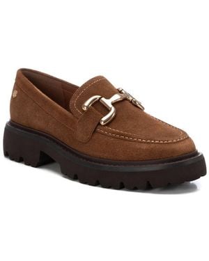 Xti Carmela Leather Collection Penny Loafers By - Brown