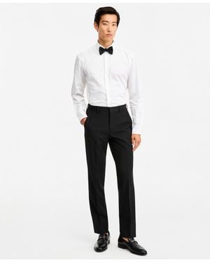 BOSS Hugo By Modern-fit Wool Blend Super Flex Stretch Tuxedo Pants - White