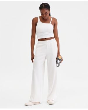 ID Ideology Butter Soft Open Hem Pants - White