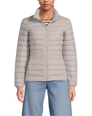 Lands' End Wanderweight Packable Down Jacket - Gray