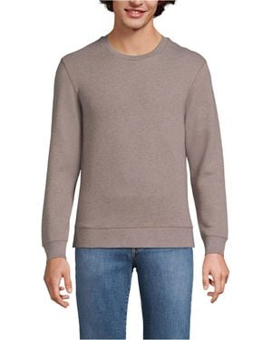 Lands' End Long Sleeve Serious Sweats Crew Sweatshirt - Gray