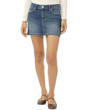 Silver Jeans Co. Elyse Mini Skirt - Blue