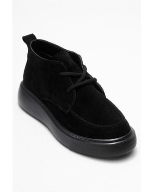 Forever & Always Shoes Lilya Leather Chukka Boot () - Black