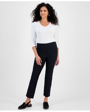Style & Co. Straight-leg Ponte-knit Pants - White