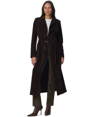 Joe's Jeans Belted Collared Long Coat - Black