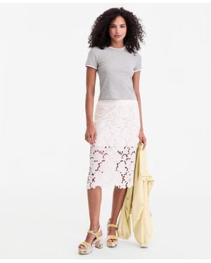 On 34th Lace Midi Skirt - White