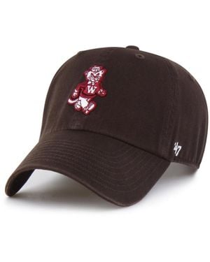 '47 Washington State Cougars Low Crown Adjustable Vault Clean Up Hat - Brown