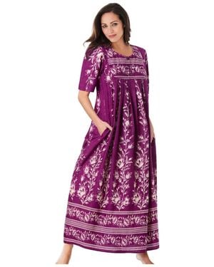 Only Neccessities Only Necessities Mixed Print Short Lounger - Purple