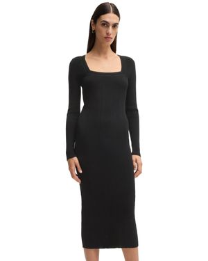 BOSS Boss By Knitted Relaxed-fit Dress - Black