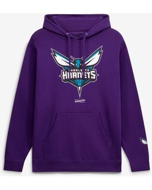 Mitchell & Ness Charlotte Hornets Fleece Hoodie - Purple