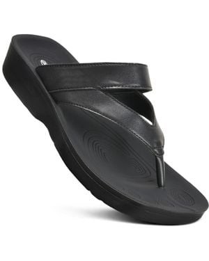 AEROTHOTIC Glen S Comfortale Walking Sandal - Black