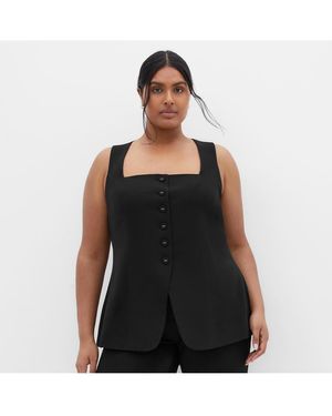 City Chic Plus Size Jaz Vest - Black
