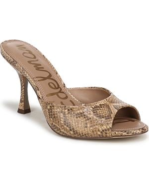 Sam Edelman Jeanie Heeled Slip-on Sandals - White
