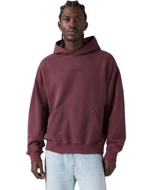 Levi's Sunset Graphic Regular-fit Cotton Pullover Hoodie - Purple