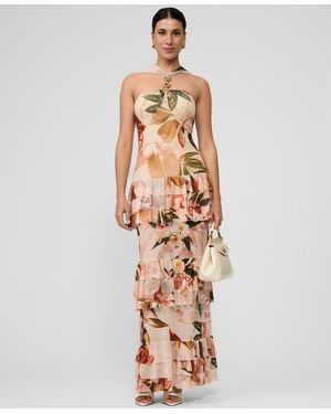 chiffon flutter sleeve midi length dress Petal & Pup Women's Nova Flutter Sleeve Midi Dress