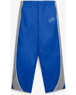 Fanatics Blue/gray Detroit Lions Team First Backwards Lateral Nylon Pants