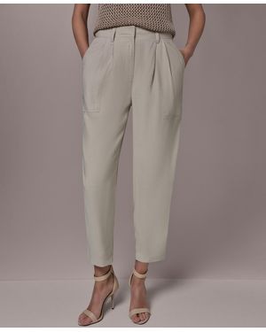 Donna Karan Flap Detail Pants - Gray