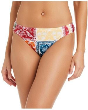 BarIII Cabana Club Printed Hipster Swim Bottoms - Blue