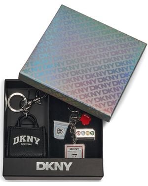 DKNY Boxed Charms And Handbag-shaped Wallet - Gray