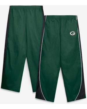 Fanatics Green/black Green Bay Packers Team First Backwards Lateral Nylon Pants