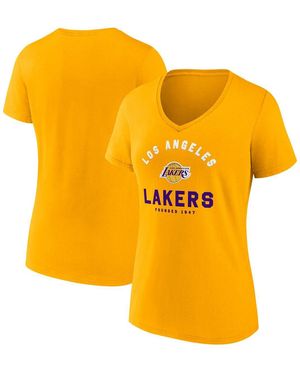 LOGO ATHLETIC Los Angeles Lakers Unrivaled V-neck T-shirt - Yellow