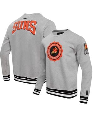 Pro Standard Phoenix Suns Crest Emblem Pullover Sweatshirt - Gray