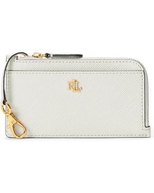 Ralph Lauren L-zip Small Card Case Wallet - White