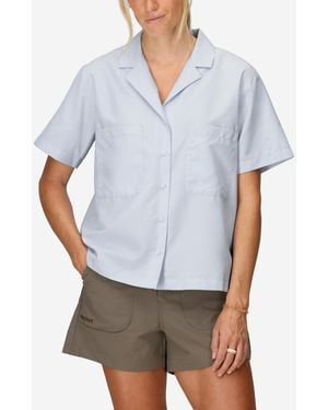 Marmot Air Exchange Upf 40 Camp Short Sleeve Camp Collar Shirt - White