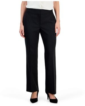 Kasper Ava Pinstripe Bootcut Pants - Black
