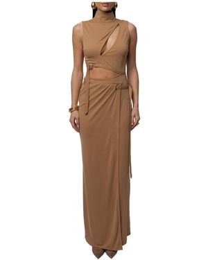 JLUXLABEL Behind The Scenes Dress - Brown
