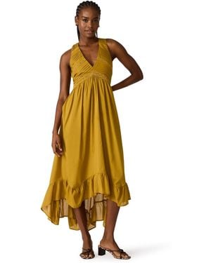 Steve Madden Miah Sleeveless V-neck Fit & Flare Dress - Metallic